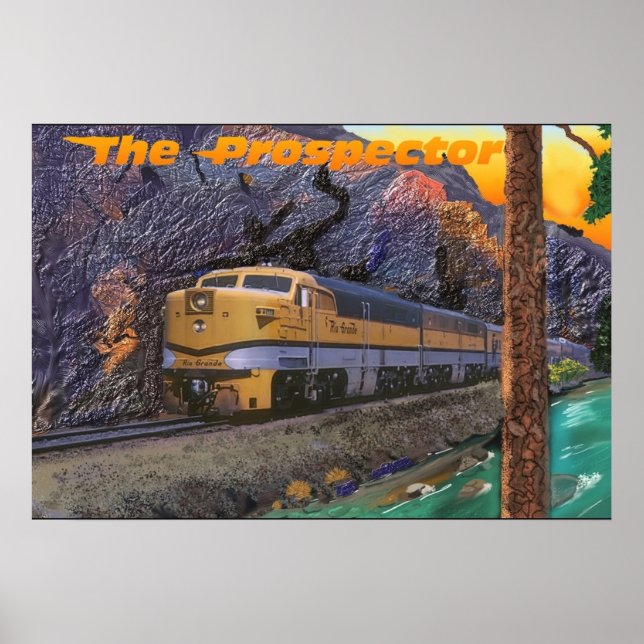 Póster Prospector de Río Grande en el desfiladero real (Frente)