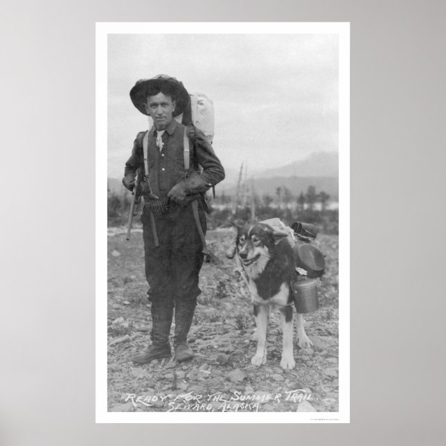 Póster Prospector Dog Seward, Alaska 1904 (Frente)