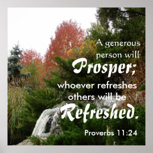 Póster Prosper bible verse Proverbs 11:25