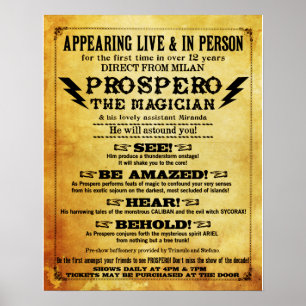 Póster ¡Próspero! Poster mago de 16" x 20"