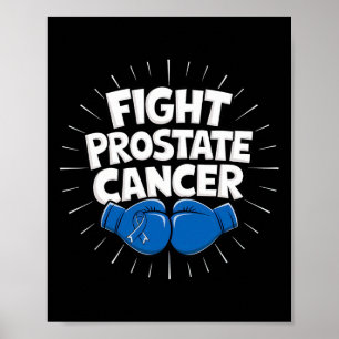 Póster Prostata de boxeo de cinta azul contra el cáncer d
