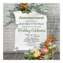 Protea - Invitación floral Strelitzia