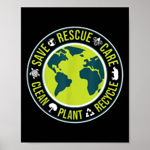 Póster Protección Ambiental, Conservación de la Naturalez