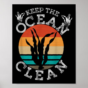 Póster Protección ambiental de los océanos marinos
