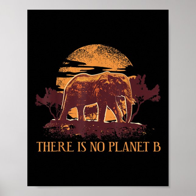 Póster Protección Ambiental del Elefante Protección de la (Frente)