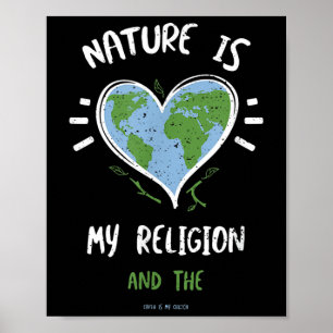 Póster Protección Ambiental_ La Naturaleza Es Mi Religión