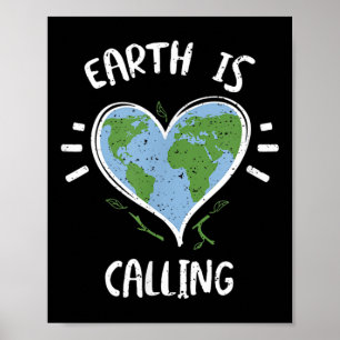 Póster Protección Ambiental_ La Tierra Está Llamando - Ti