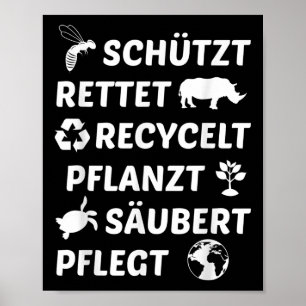 Póster Protección Ambiental Reciclado Protección Climátic