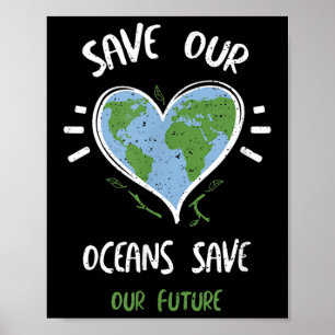 Póster Protección Ambiental. Salvemos nuestros océanos...