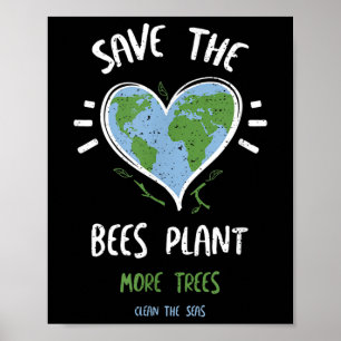 Póster Protección Ambiental_ Salven La Planta De Abejas M