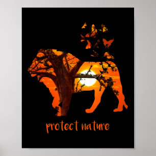 Póster Protección de la naturaleza Protección del medio a