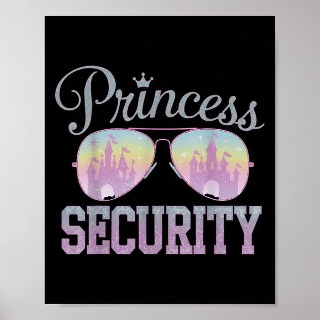 Póster Protección de la seguridad de la princesa Castillo (Frente)