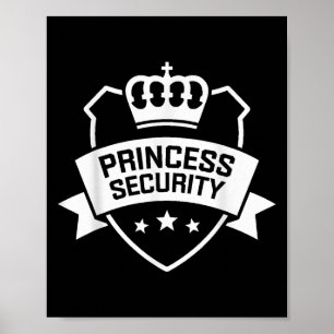 Póster Protección de Seguridad de Princesas Niños Familia