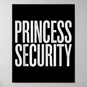 Póster Protección de Seguridad de Princesas Retro Castill