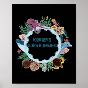 Póster Protección del medio ambiente Conservación de la n