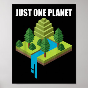 Póster Protección del medio ambiente retro sólo clima del