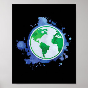 Póster Protección del medio ambiente Salvar el planeta Ti