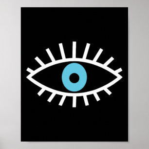 Póster Protección del Ojo Malo Espiritual Estético Yoga E