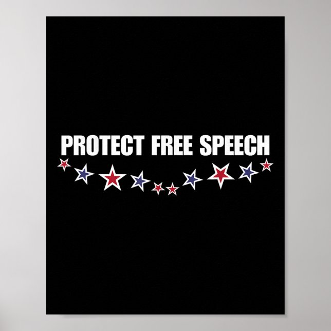 Póster Protect Speech Patriotic Men Women  (Frente)