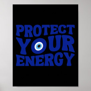 Póster Protege Tu Energía Ojo Malo Espiritual Vibra Posit