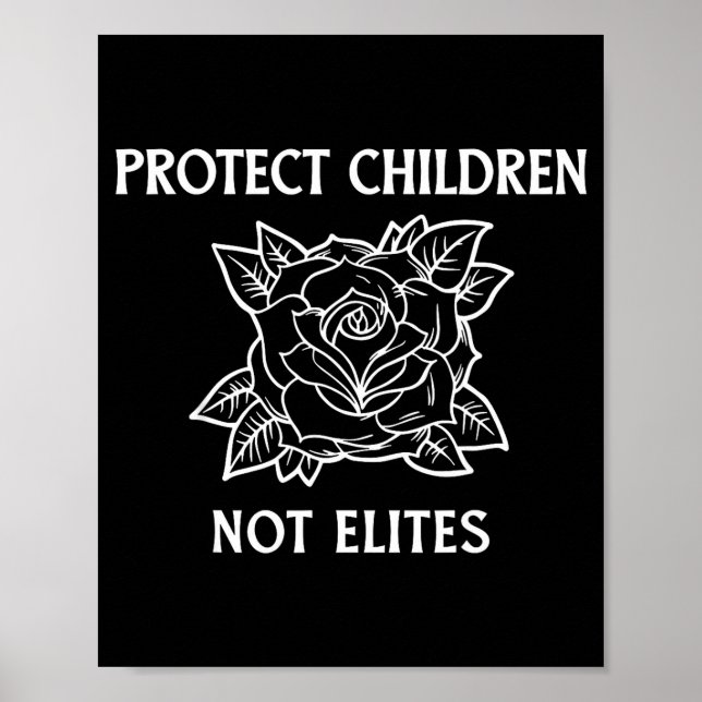 Póster Proteger a los niños no a las élites (Frente)