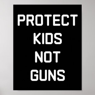 Póster Proteger a los niños, no al Pegatina de armas