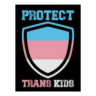 Póster Proteger a los niños transexuales