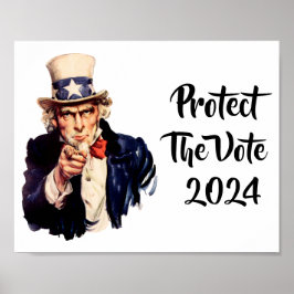 Póster Proteger Al Poster De Votación 2024