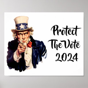 Póster Proteger Al Poster De Votación 2024