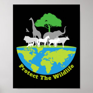 Póster Proteger el Día de la Naturaleza de la Vida Silves