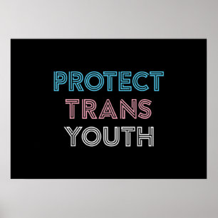 Póster Proteger el orgullo transgénero LGBT