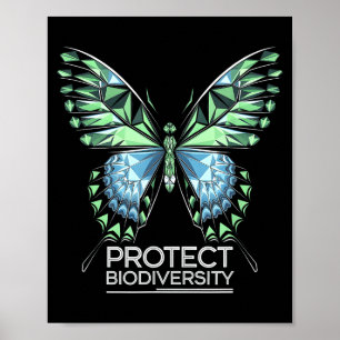 Póster Proteger la biodiversidad Amante de la naturaleza