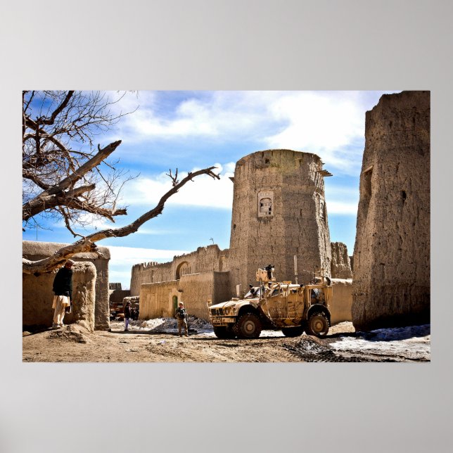 Póster Proteger la plaza del pueblo (Frente)