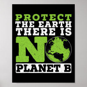 Póster Proteger la Tierra No Hay Entorno Planeta B