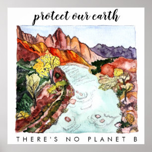 Póster PROTEGER NUESTRO ÁREA NATURAL DEL Parque Nacional 