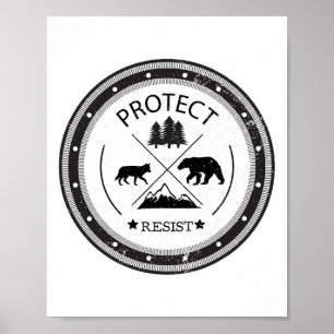 Póster Proteger - Resistir Los Parques Nacionales Y El Se