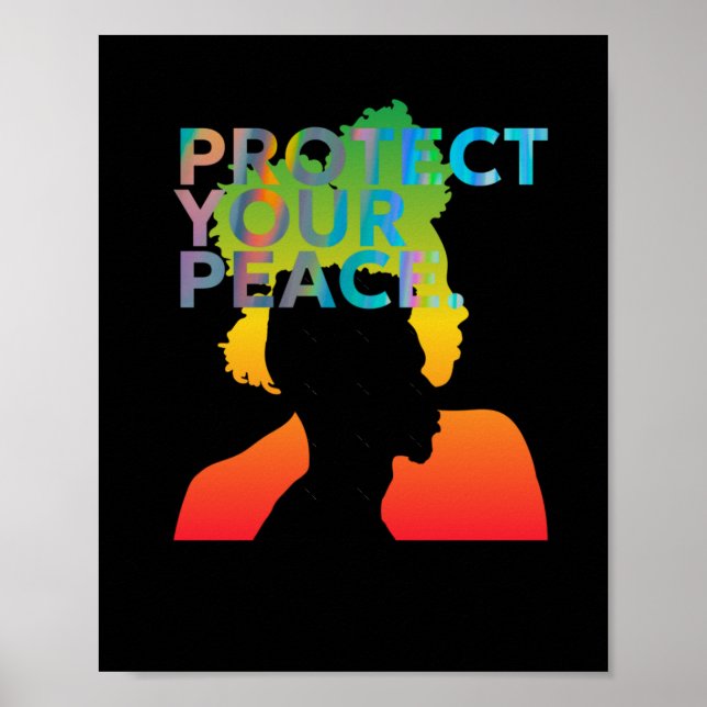 Póster Proteja a su Pegatina de paz (Frente)