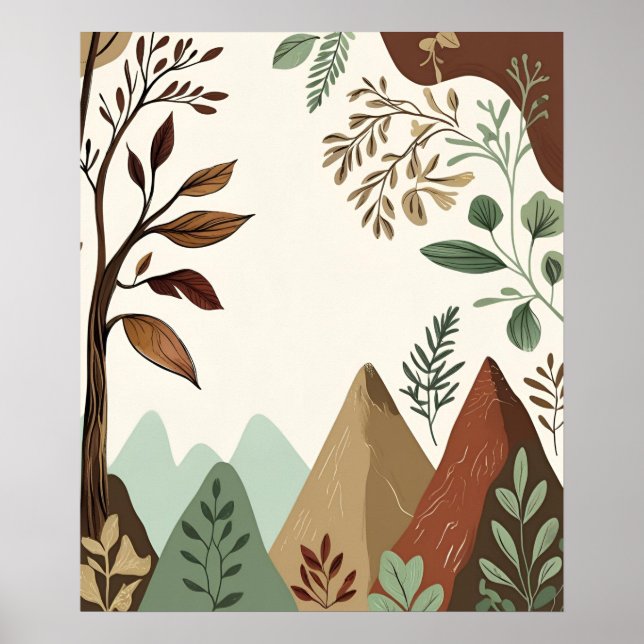 Póster Proteja nuestro planeta - Naturaleza y sostenibili (Frente)