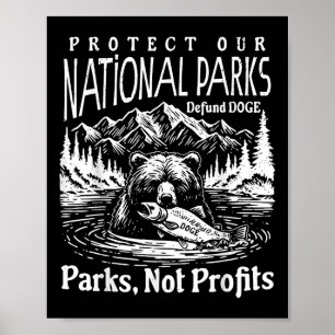 Póster Proteja Nuestros Parques Nacionales De Perro Descu