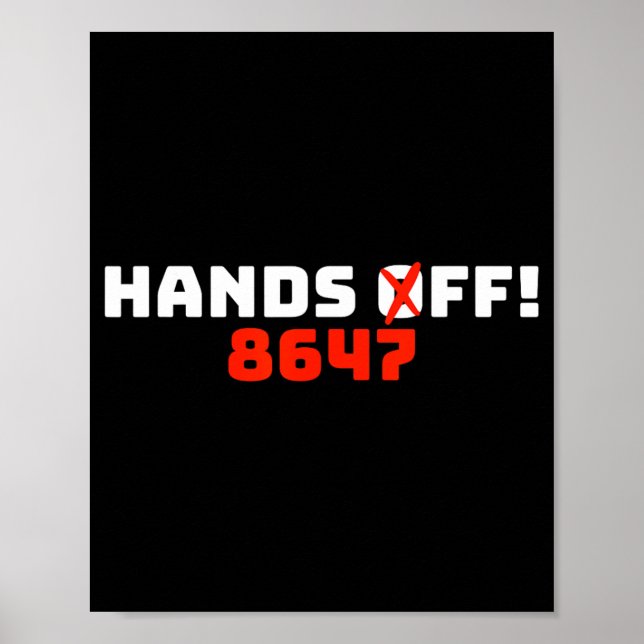Póster Protesta 8647 sin las manos (Frente)