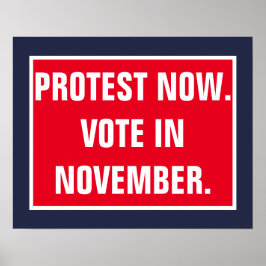 Póster Protesta Ahora Vota en Noviembre Política Resistir