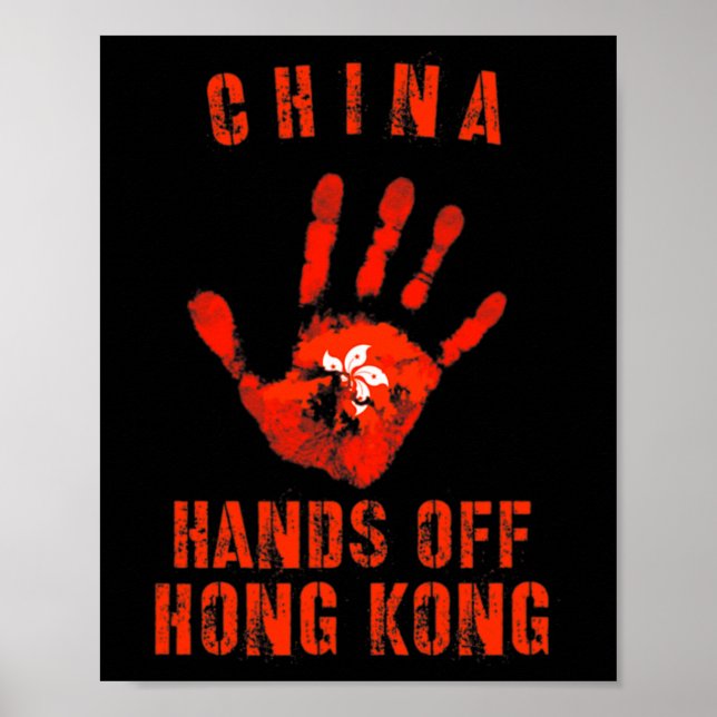 Póster Protesta China en Hong Kong frente a China resiste (Frente)