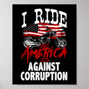Póster Protesta contra la corrupción de los motociclistas