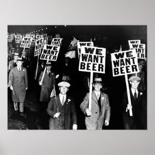 Póster Protesta de cerveza durante la Prohibición Fotogra