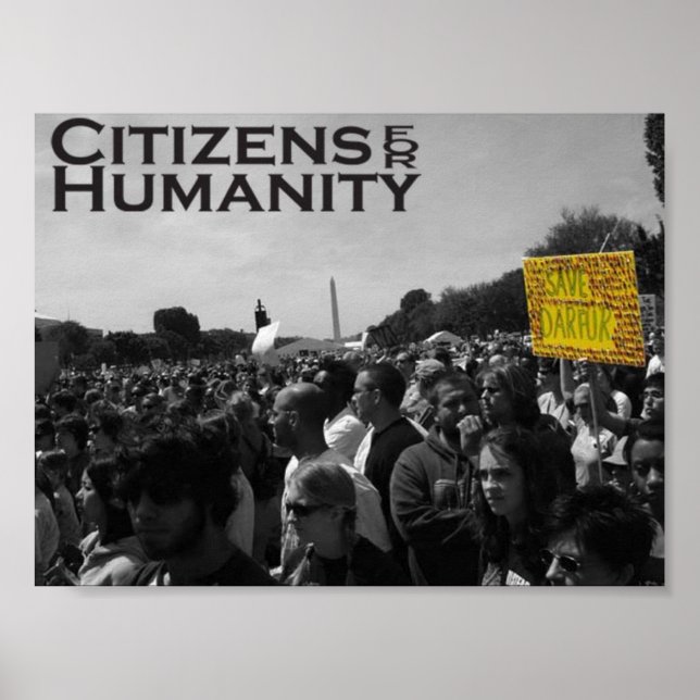 Póster Protesta en Darfur (Frente)