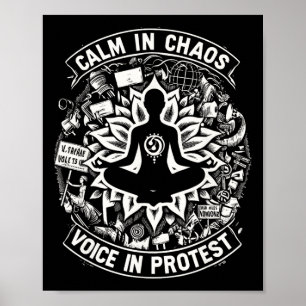 Póster Protesta Flor de Loto Yoga Namaste Zen Amante del