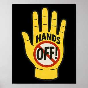 Póster Protesta Manos Fuera Resistencia 5 de Abril Anti T