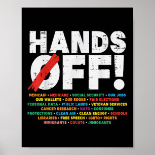 Póster Protesta No Toques Medicare Seguridad Social Resis