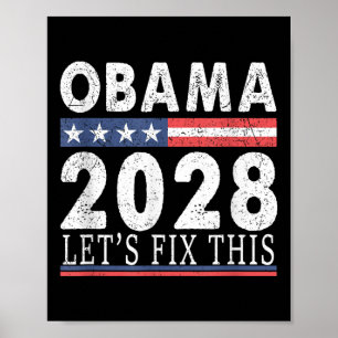 Póster Protesta política 2028 patriótica retro de Obama
