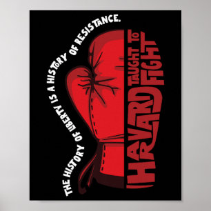 Póster Protesta política de Harvard contra Trump